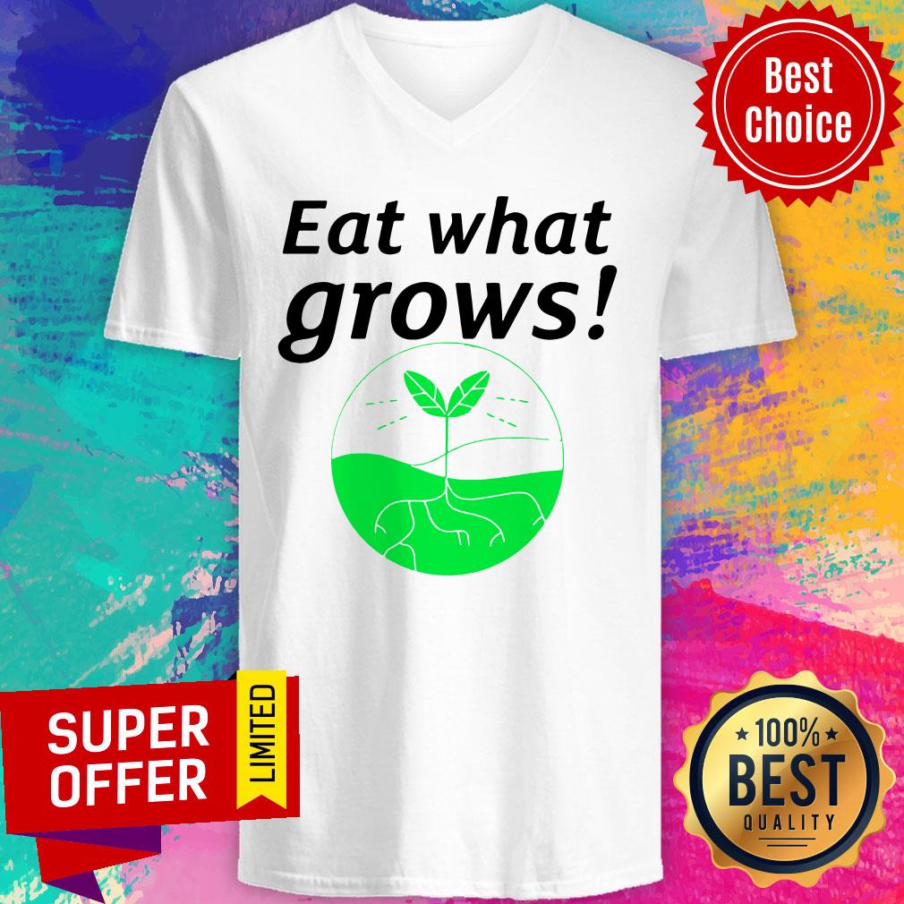 Official Vegan Gifts Eat What Grows Shirt - Image 4