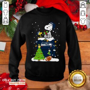 Alternative view of Cool Snoopy Merry Christmas NFL Seahawks Unisex Shirt