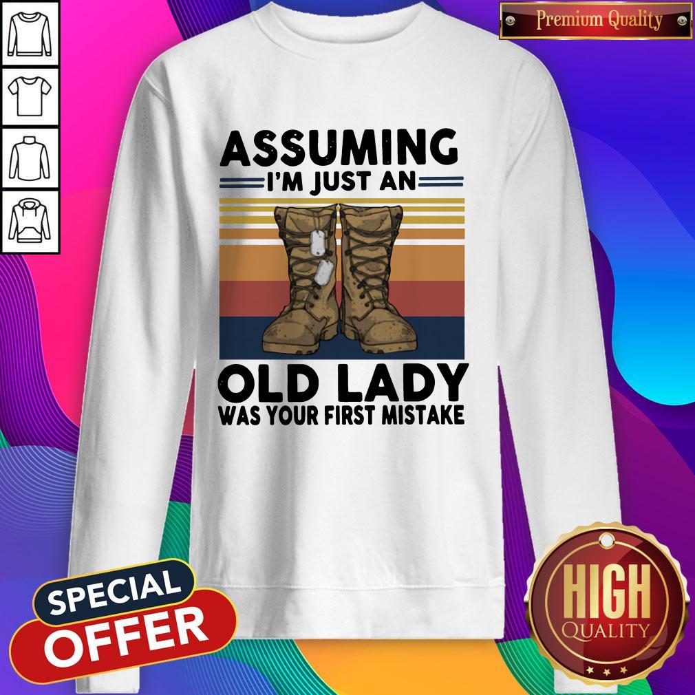 Assuming I’m Just An Old Lady Was Your First Mistake Shirt - Image 5