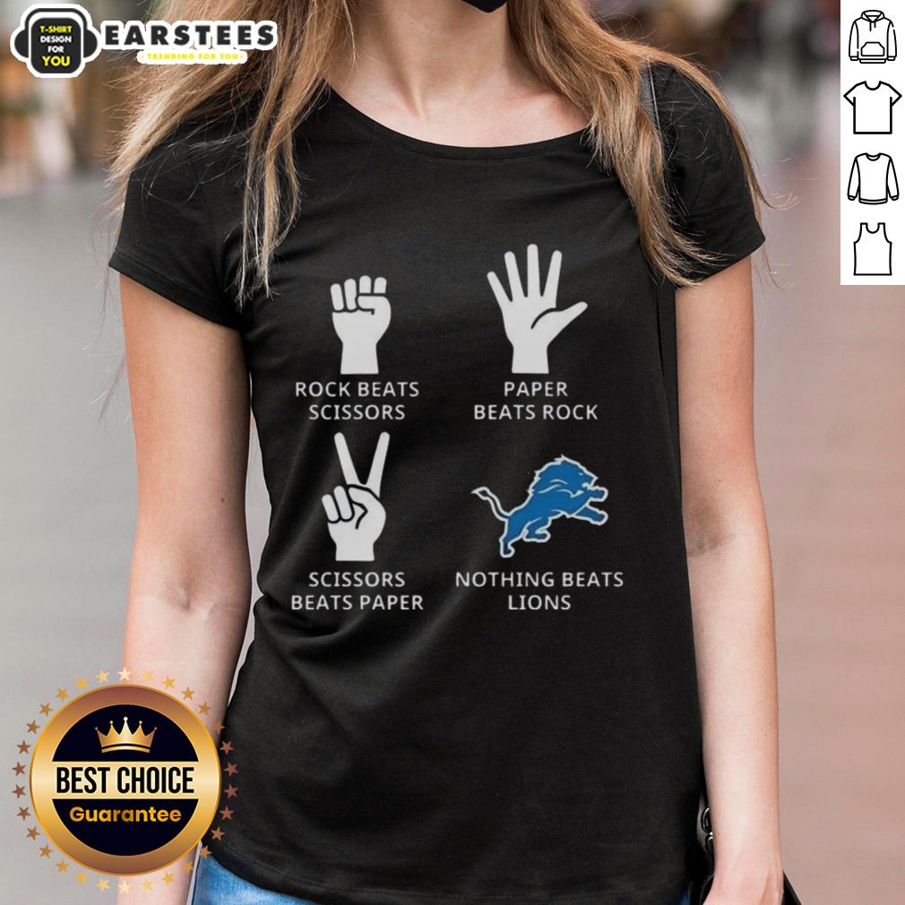 Top Nothing Beats Detroit Lions Football Logo T-Shirt - Image 3