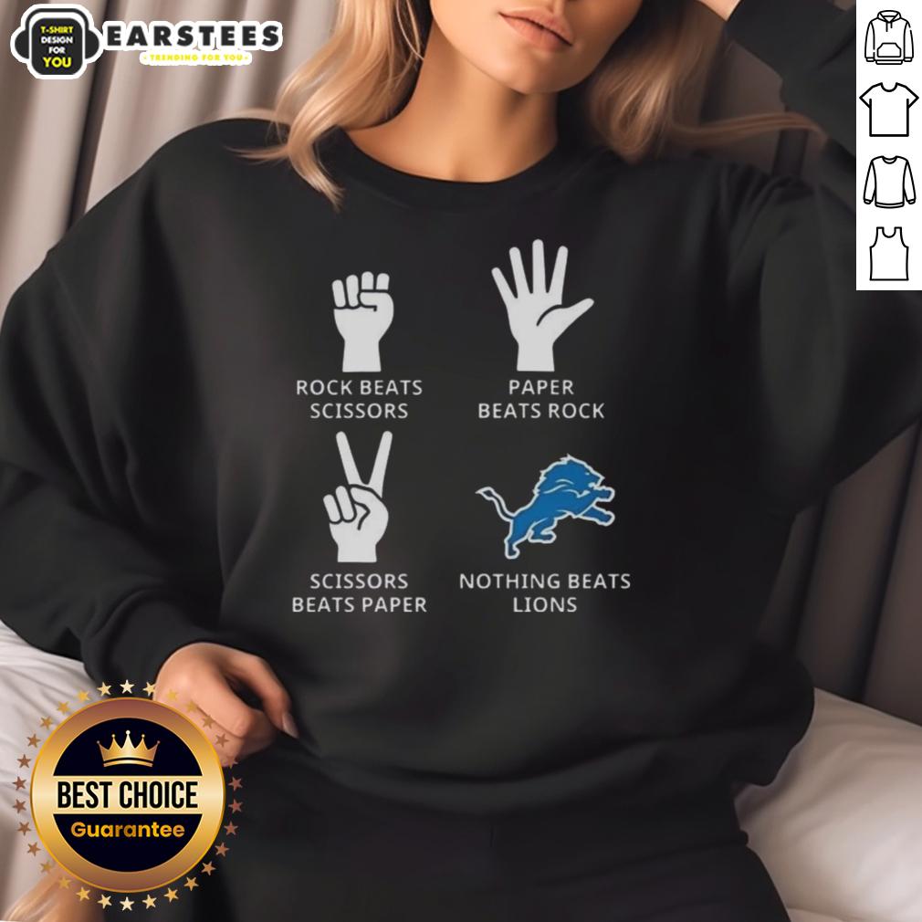 Top Nothing Beats Detroit Lions Football Logo T-Shirt - Image 5
