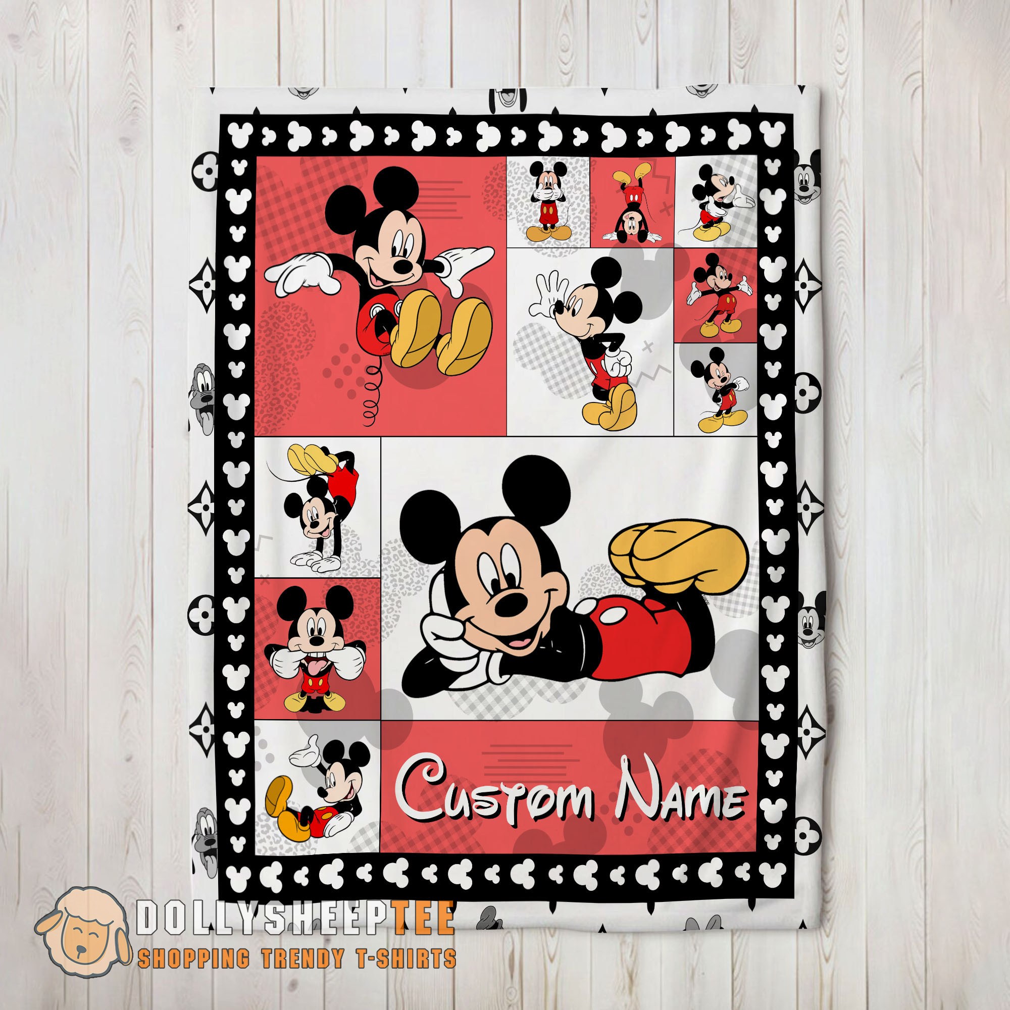 Hot Cute Premium Disney Cartoon Mickey Mouse Blanket Fleece Customized Blanket