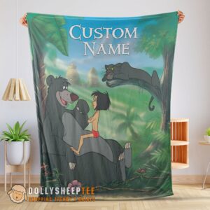 Hot Cute Top Disney Cartoon JungleBook Tapestry Blanket Fleece Customized Blanket