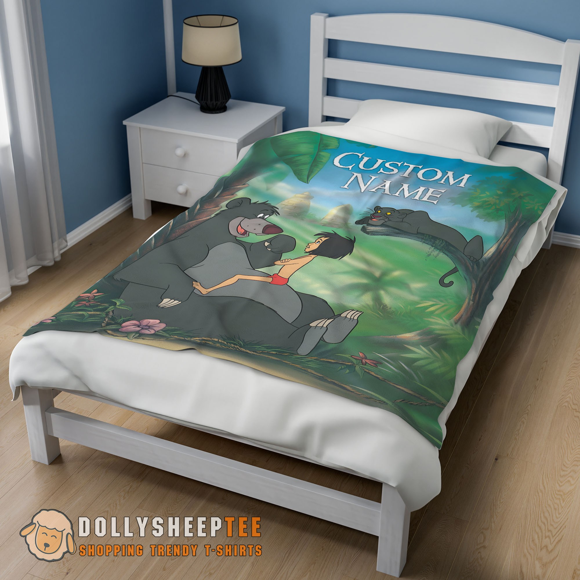 Hot Cute Top Disney Cartoon JungleBook Tapestry Blanket Fleece Customized Blanket - Image 2