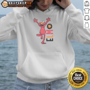 Alternative view of Top Sesame Street Elmo Cartoon Text T-Shirt