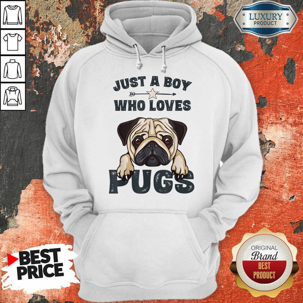 Just A Boy Who Loves Pugs Shirt - Image 4