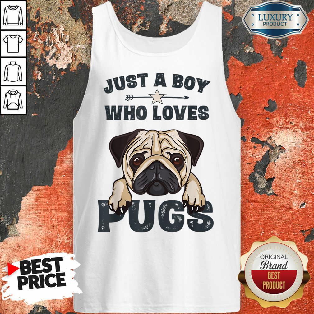Just A Boy Who Loves Pugs Shirt - Image 2