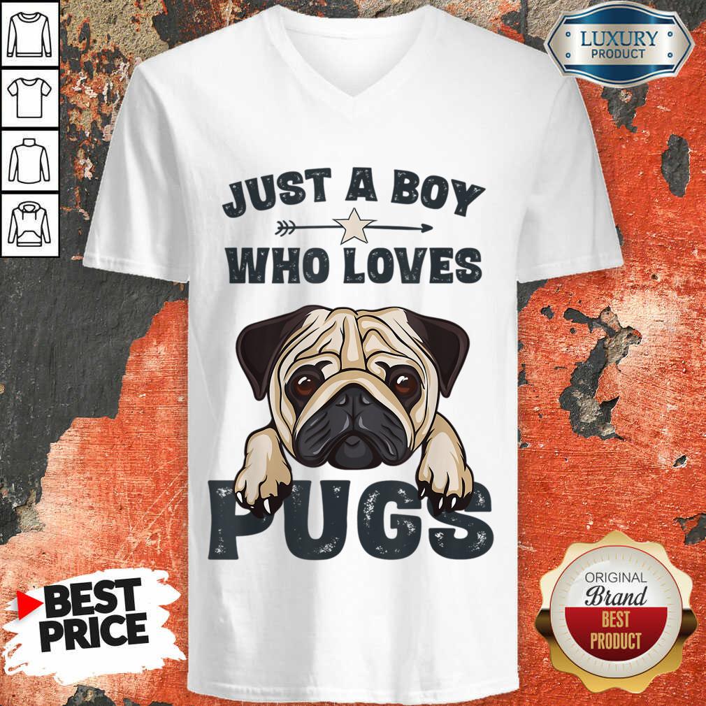 Just A Boy Who Loves Pugs Shirt - Image 5