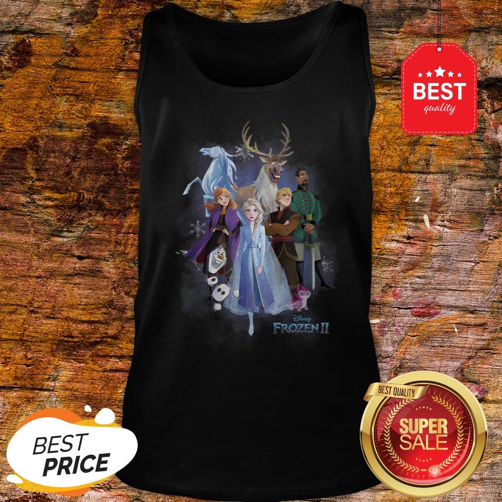 Nice Disney Frozen 2 Group Shot Walking Into Forest Shirt - Image 4
