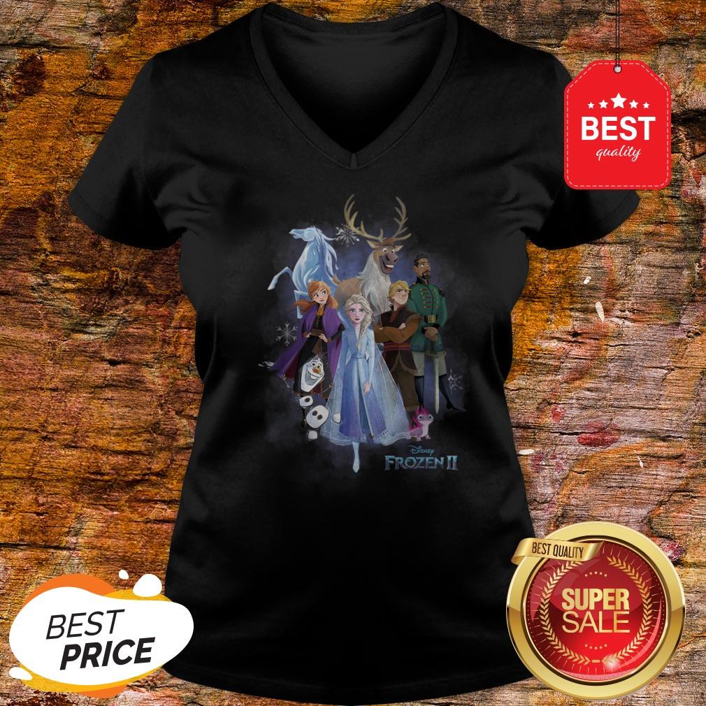 Nice Disney Frozen 2 Group Shot Walking Into Forest Shirt - Image 5