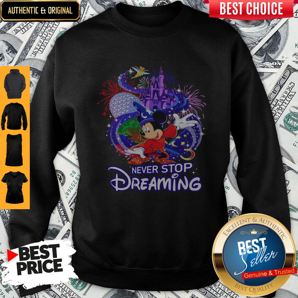 Mickey Mouse Disney Never Stop Dreaming Shirt - Image 4