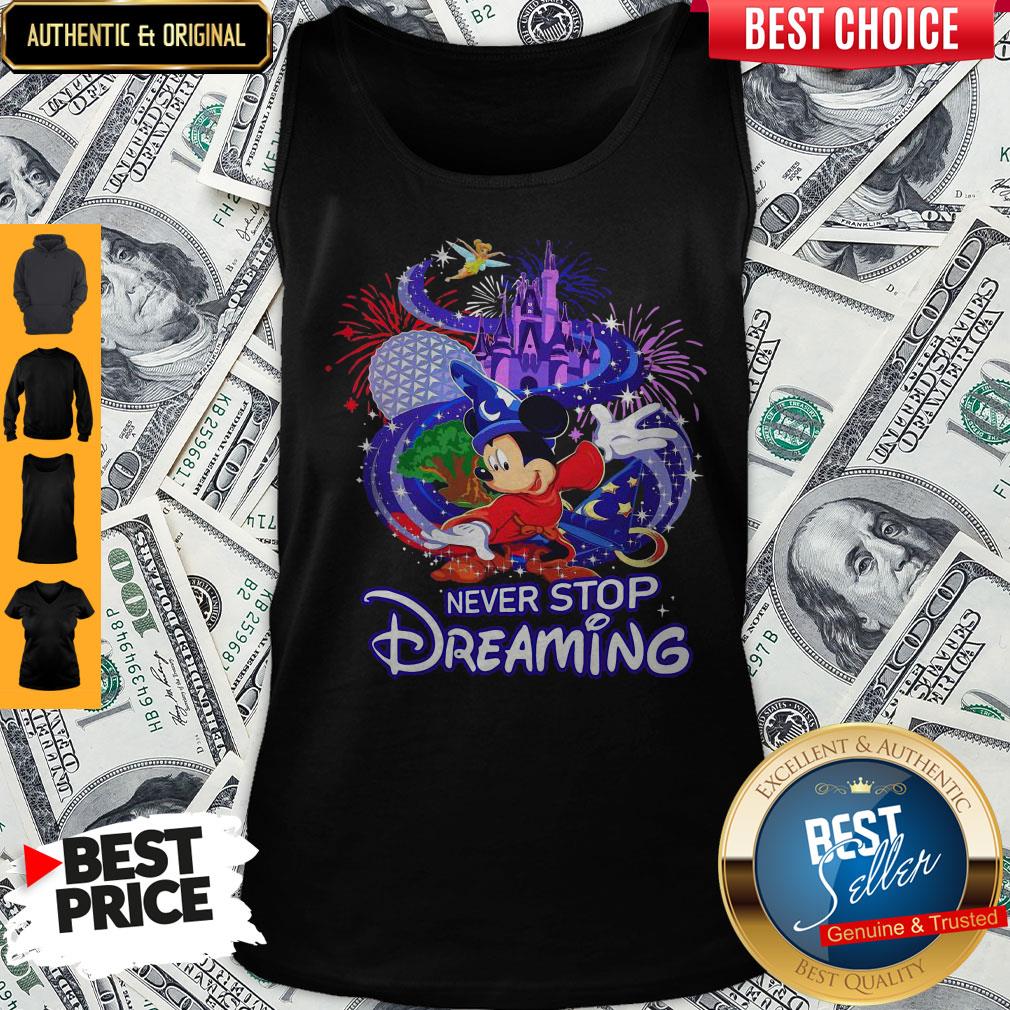 Mickey Mouse Disney Never Stop Dreaming Shirt - Image 3