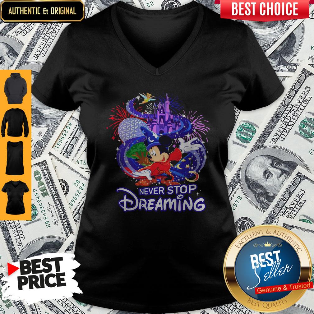 Mickey Mouse Disney Never Stop Dreaming Shirt - Image 2