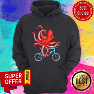Alternative view of Official Octopus Riding Bicycle Shirt