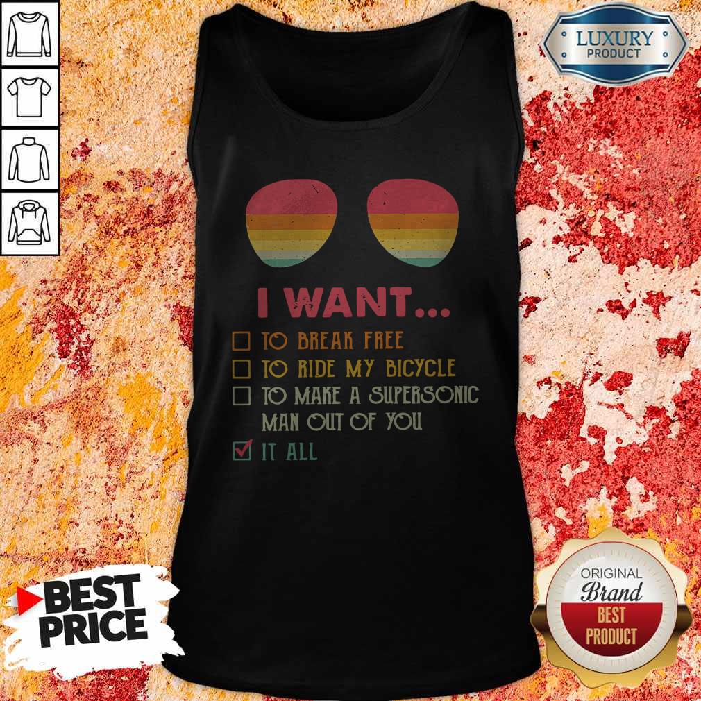 Nice I Want To Break Free To Ride My Bicycle Glasses Vintage Version Shirt - Image 4