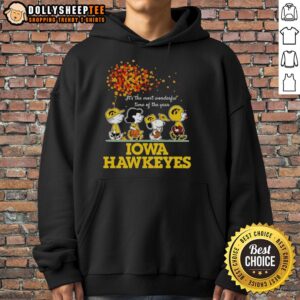 Alternative view of Good Charlie Brown Sally Brown Snoopy Woodstock Iowa Hawkeyes It's The Most Wonderful Time Of The Year T-Shirt