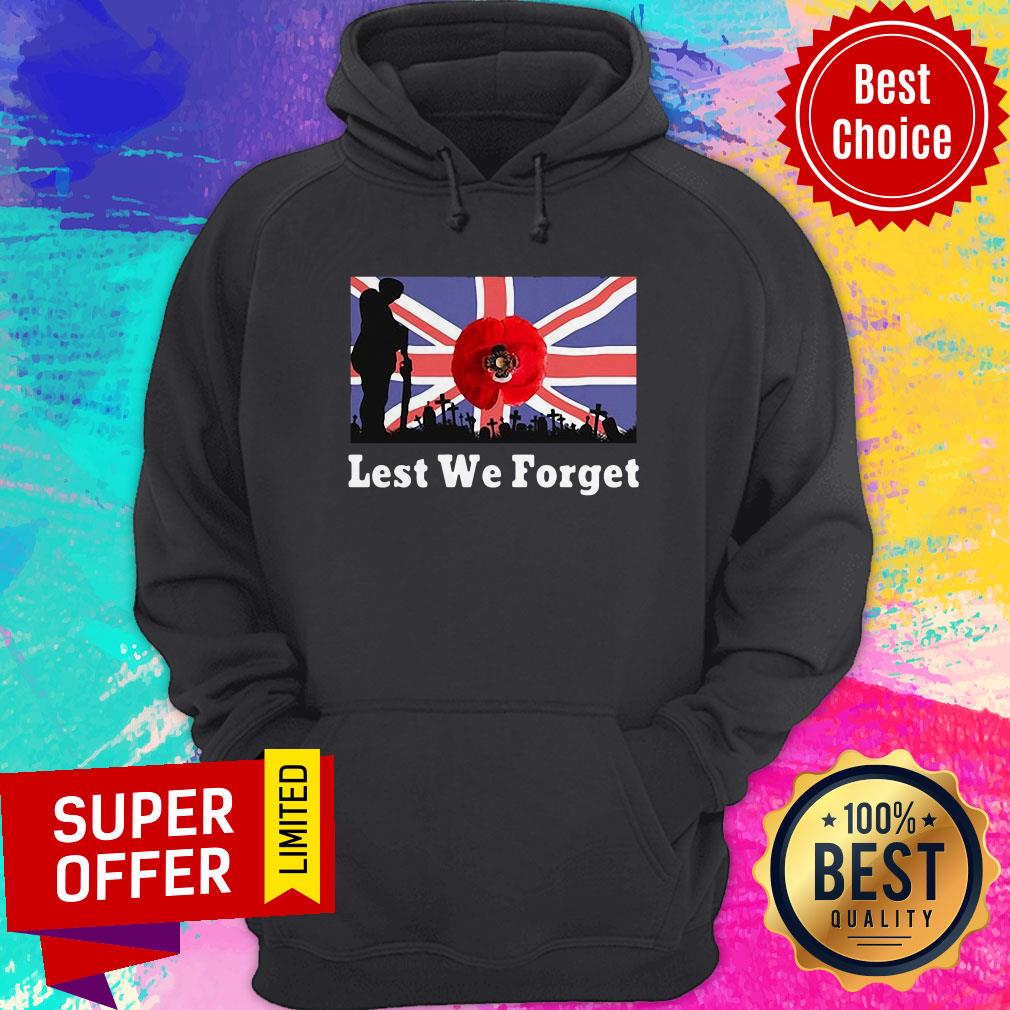 Awesome Lest We Forget Remembrance Day UK Shirt - Image 5