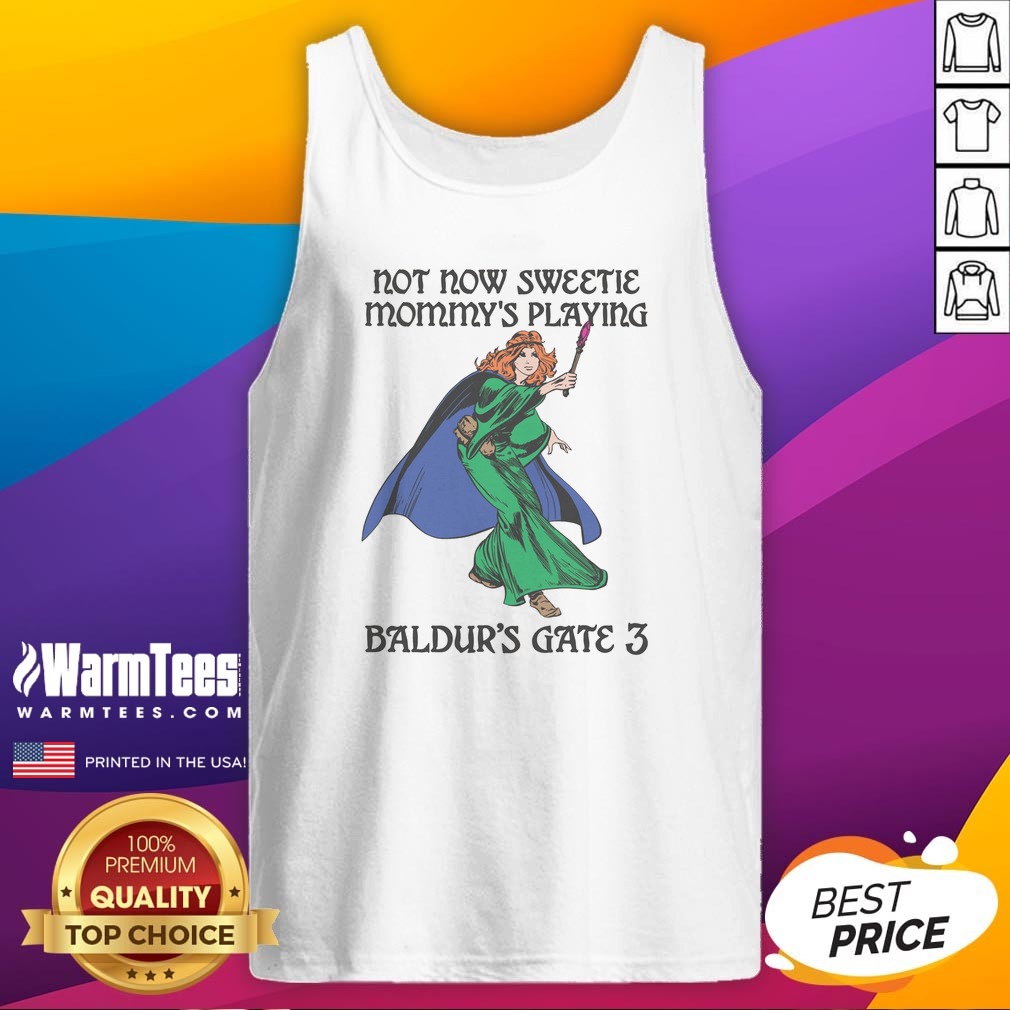 Pretty Not Now Sweetie Mommys Playing Game 3 Shirt - Image 5