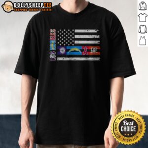 Pretty Los Angeles Sport Teams Lakers Dodgers Rams Kings Los Angeles USA Independence Day Shirt