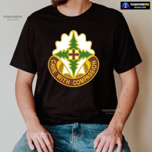 Alternative view of Madigan Army Medical Center Care With Compassion Joint Base Lewis- Mcchord T-Shirt
