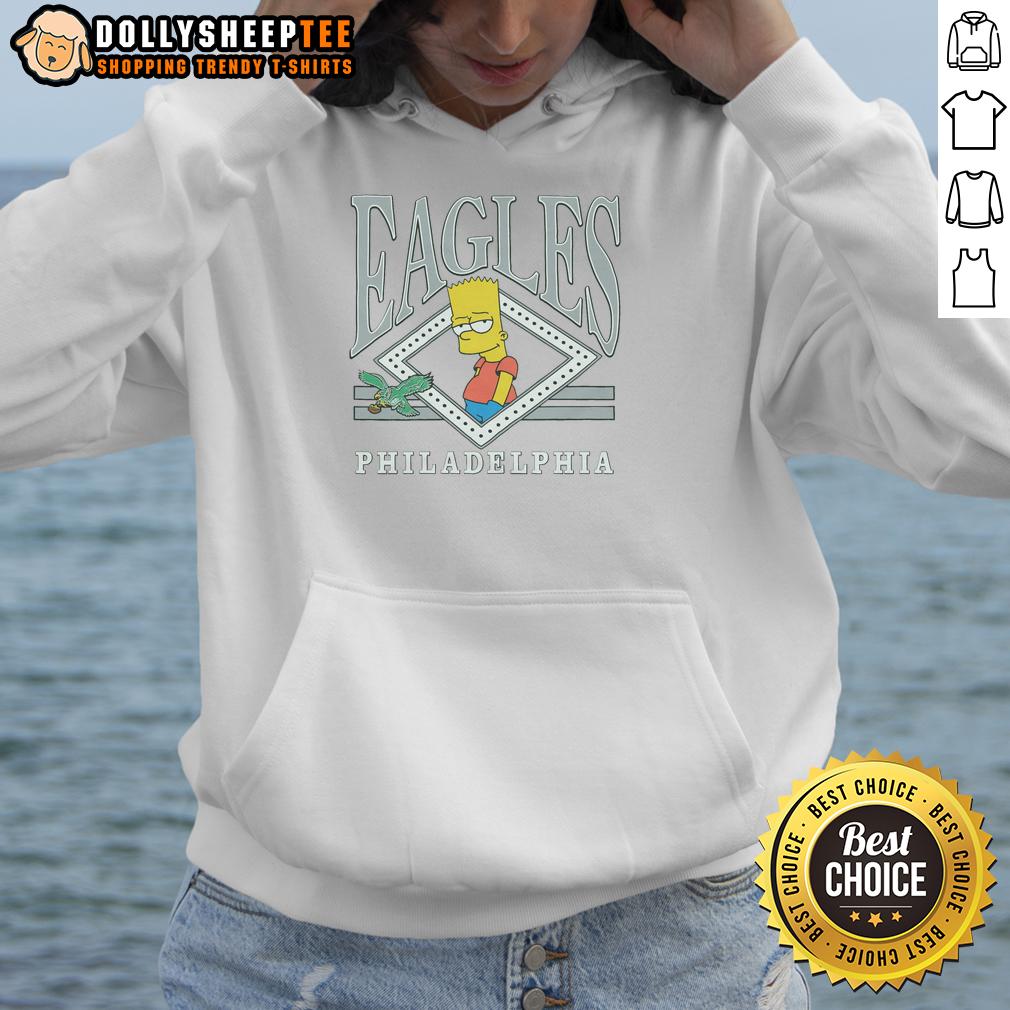 Hot The Simpsons Bart X Philadelphia Eagles T-Shirt - Image 2