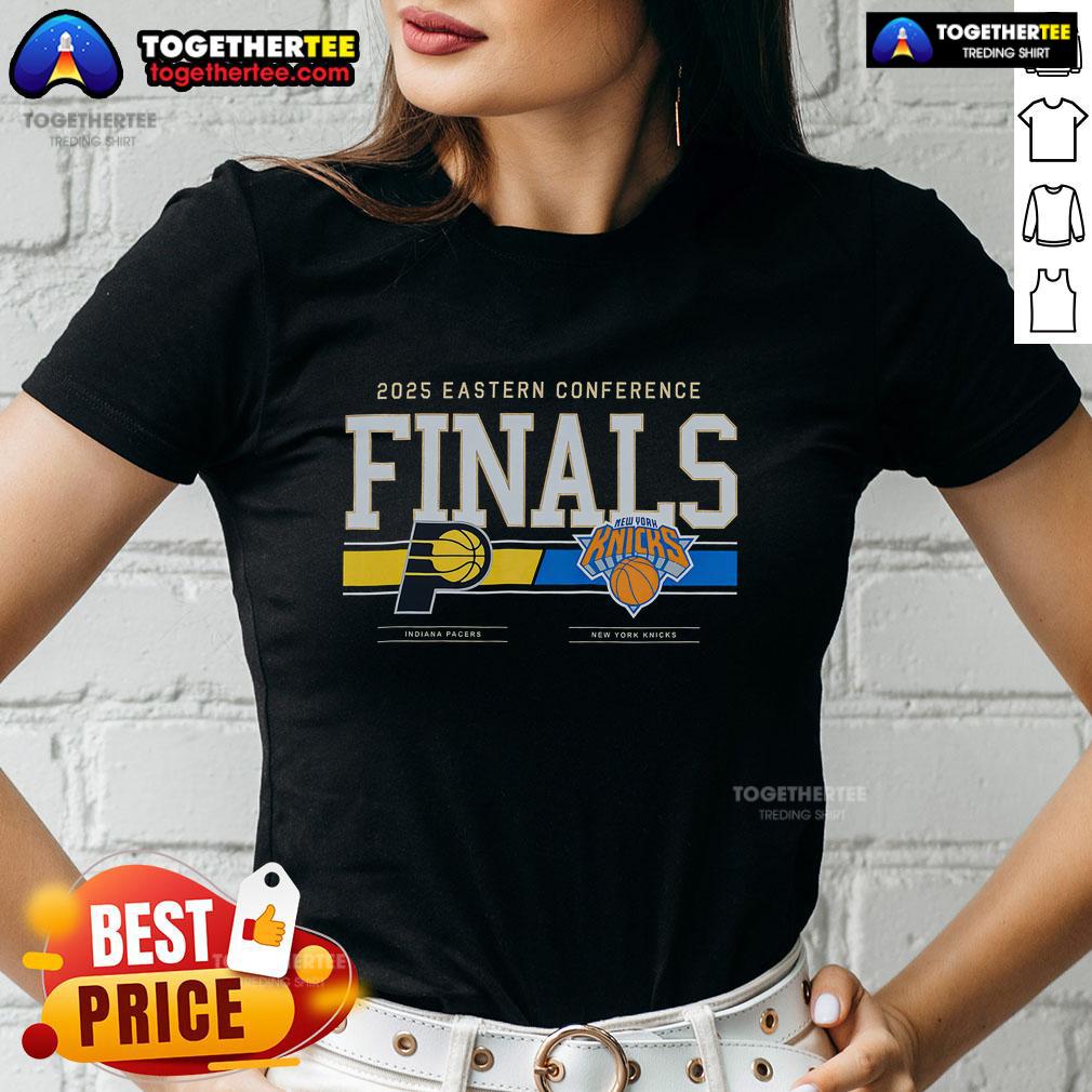 Top Indiana Pacers 2025 Eastern Conference Finals Matchup T-Shirt - Image 3