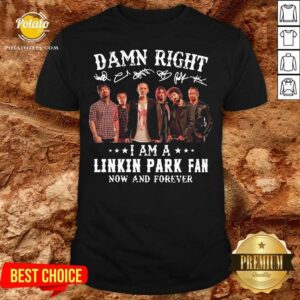 Premium Damn Right Im A Linkin Park Fan Now And Forever Signatures 2021 Shirt