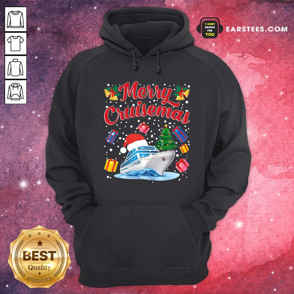 Pretty Merry Cruisemas Family Cruise Christmas 2020 Santa Hat Shirt - Image 2