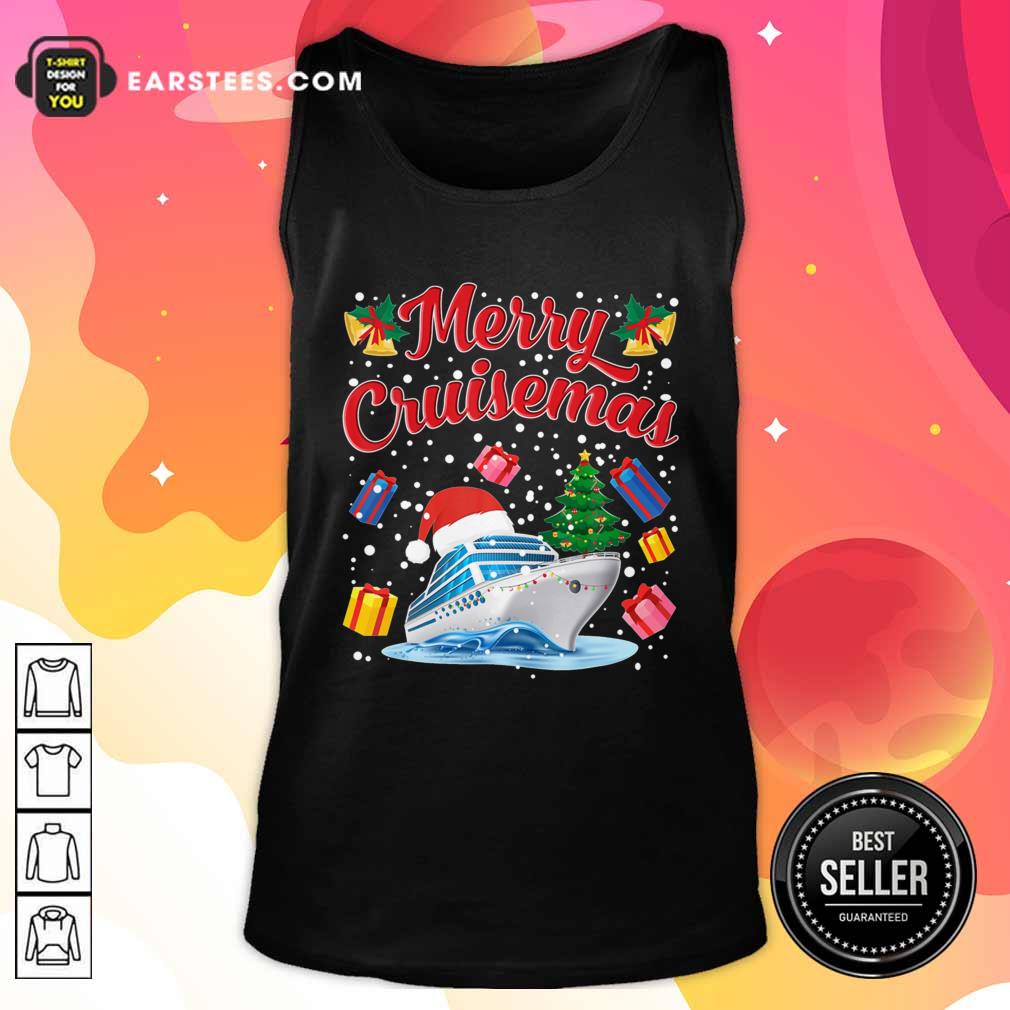 Pretty Merry Cruisemas Family Cruise Christmas 2020 Santa Hat Shirt - Image 4