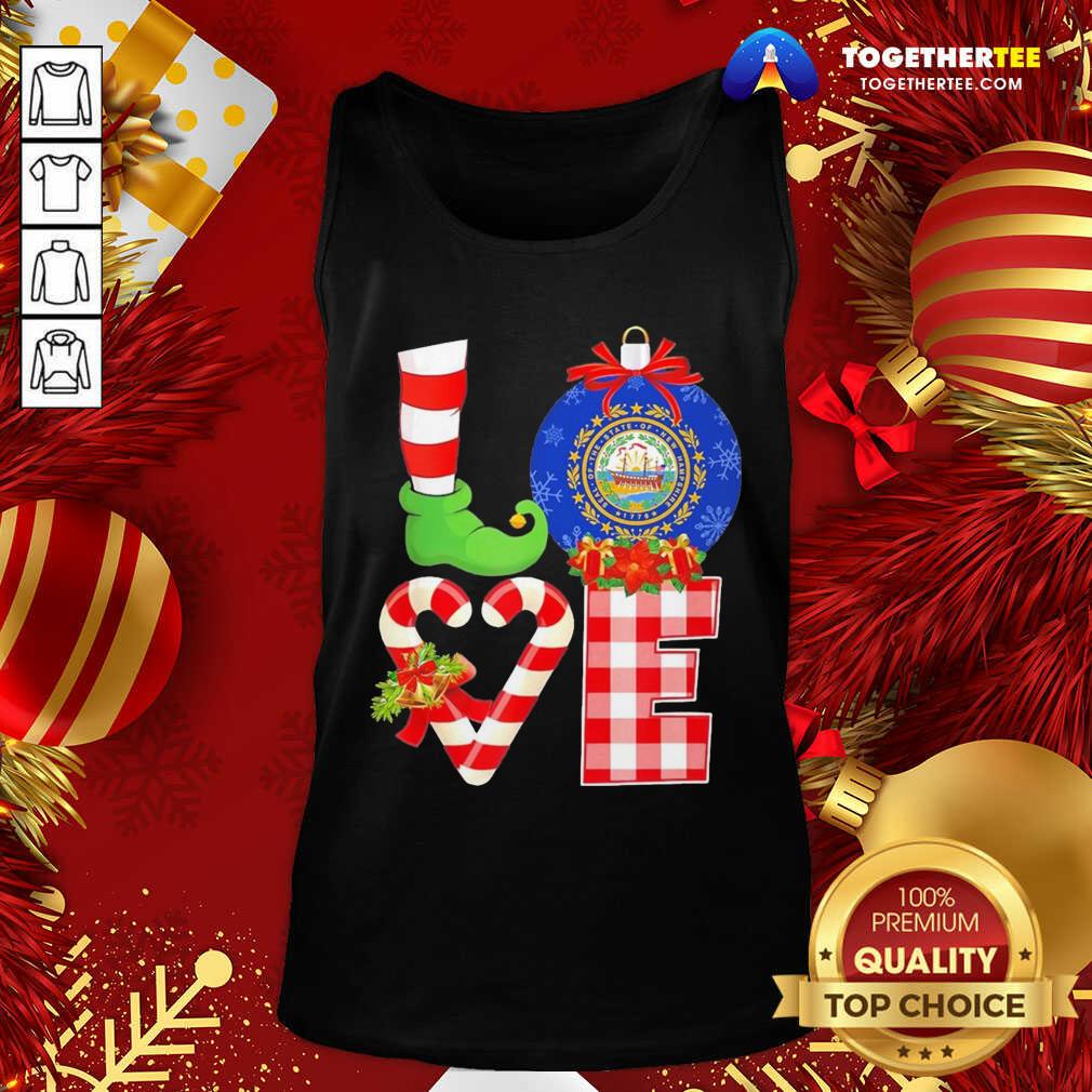 Happy Elf Love Seal Of The State Of Hampshire 1776 Christmas Shirt - Image 3