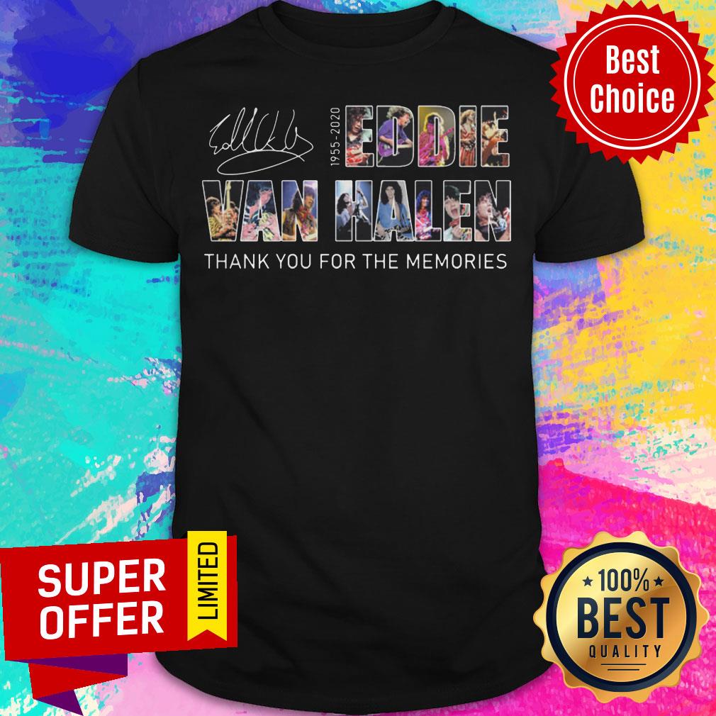 Eddie Van Halen 1955-2020 Thank You For The Memories Signature Shirt