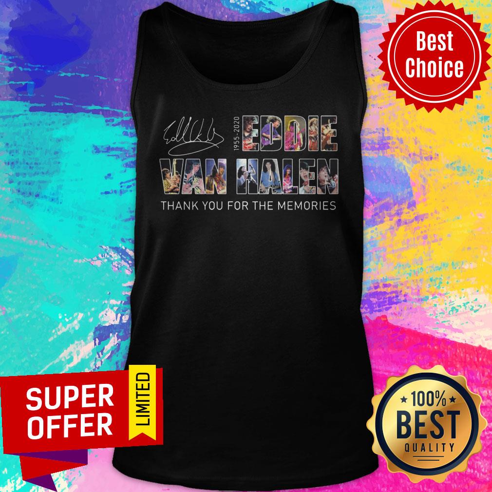 Eddie Van Halen 1955-2020 Thank You For The Memories Signature Shirt - Image 5