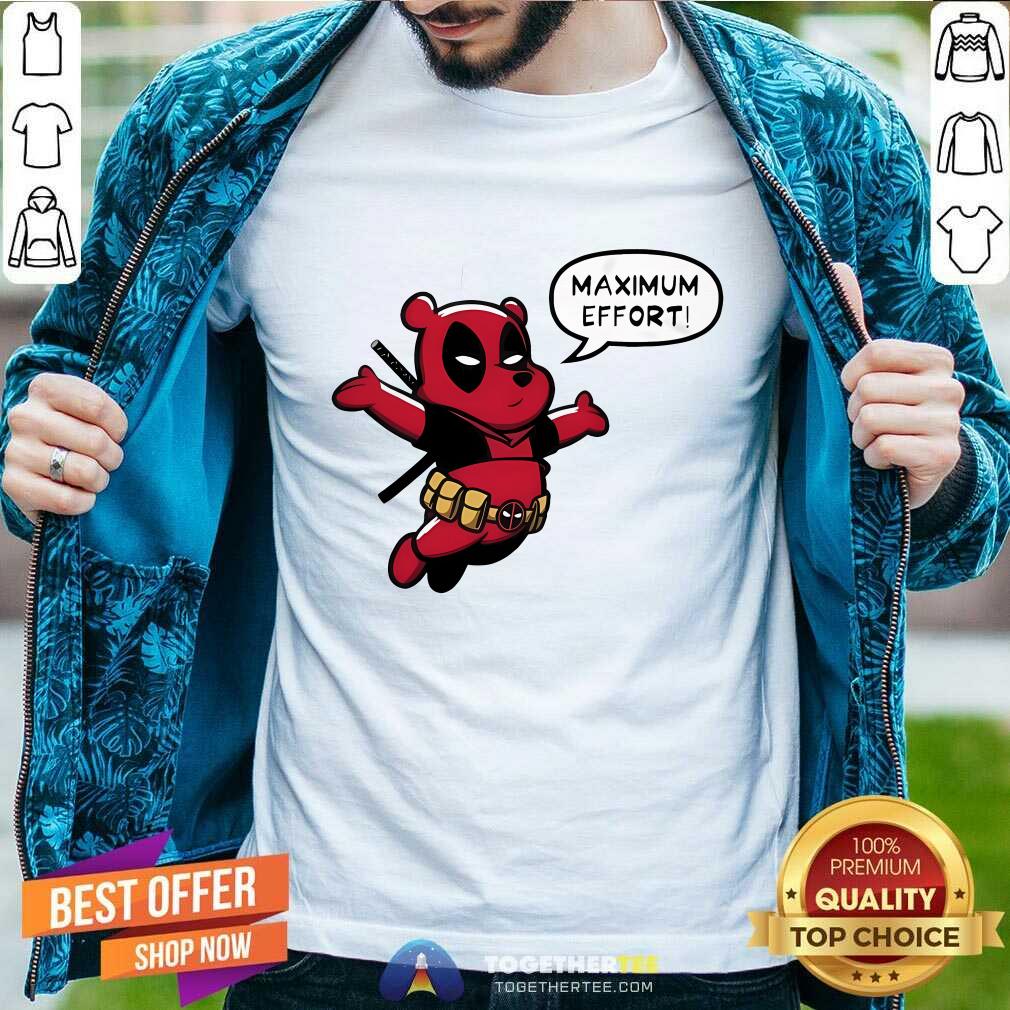 Awesome Winnie The Pooh Maximum Effort Deadpool Parody T-Shirt