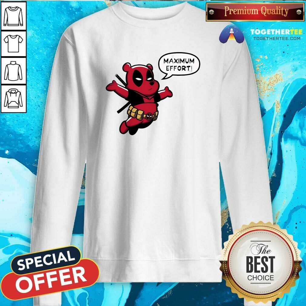 Awesome Winnie The Pooh Maximum Effort Deadpool Parody T-Shirt - Image 4