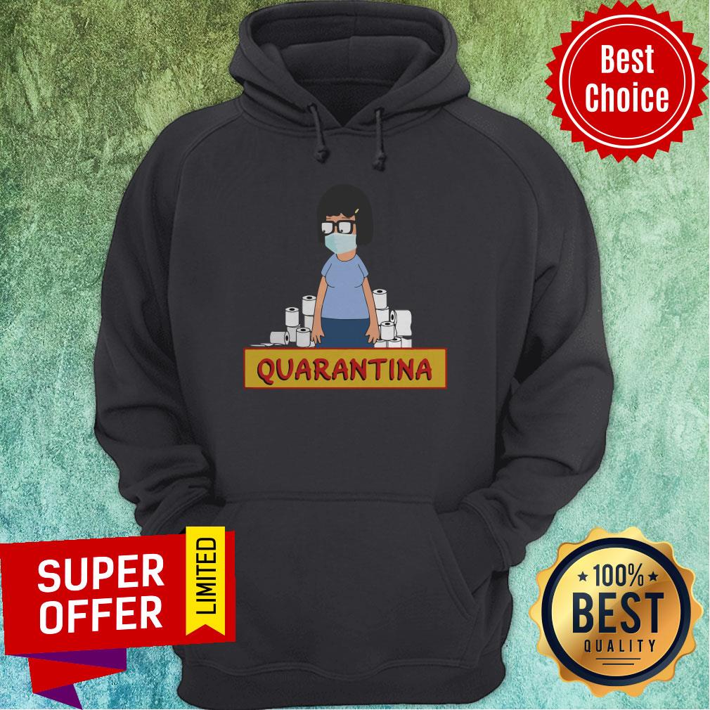 Premium Tina Belcher Face Mask Toilet Paper Quarantina Shirt - Image 3