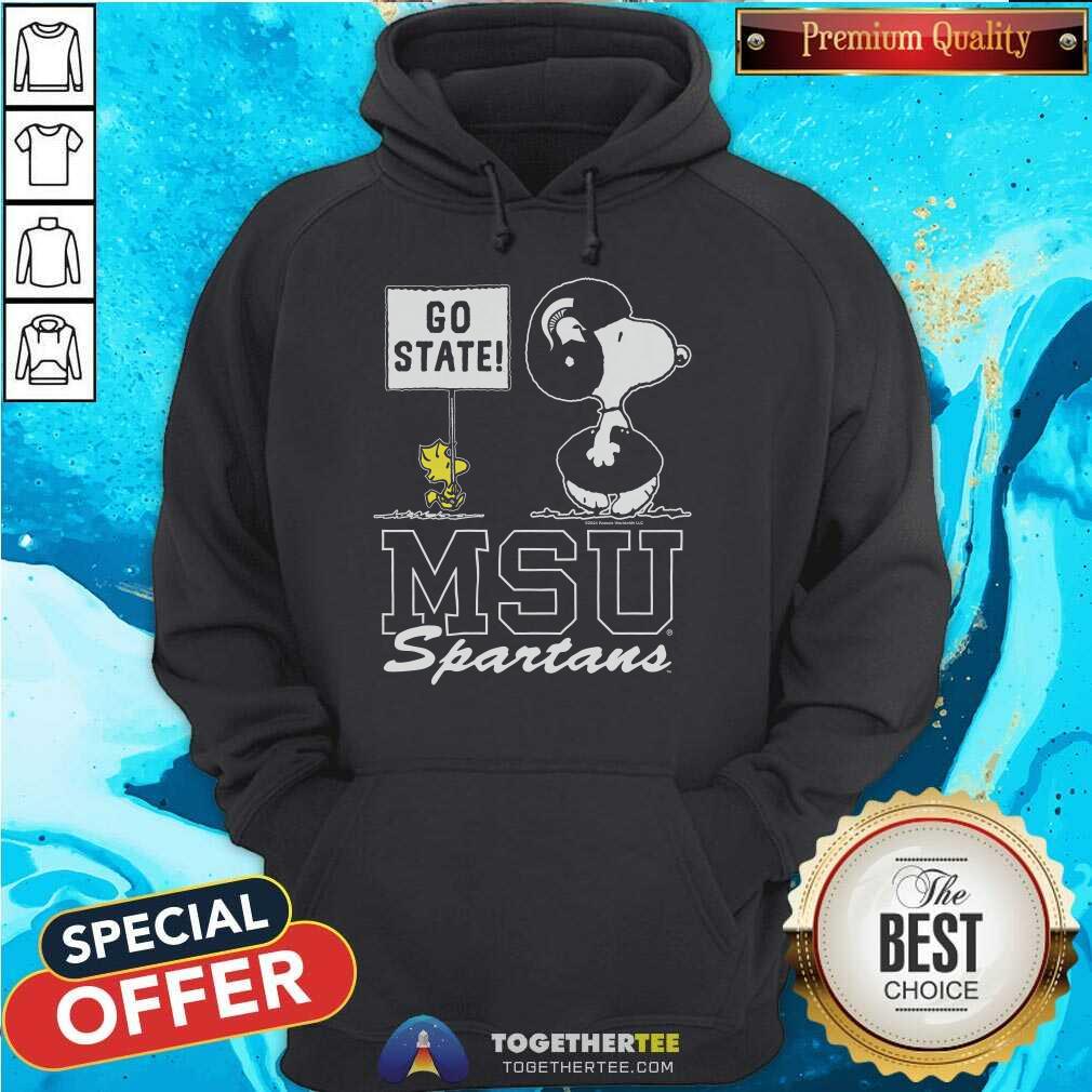 Good Peanuts Snoopy X Woodstock MSU Spartans Go State T-Shirt - Image 5