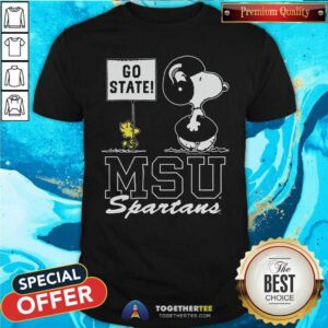 Good Peanuts Snoopy X Woodstock MSU Spartans Go State T-Shirt