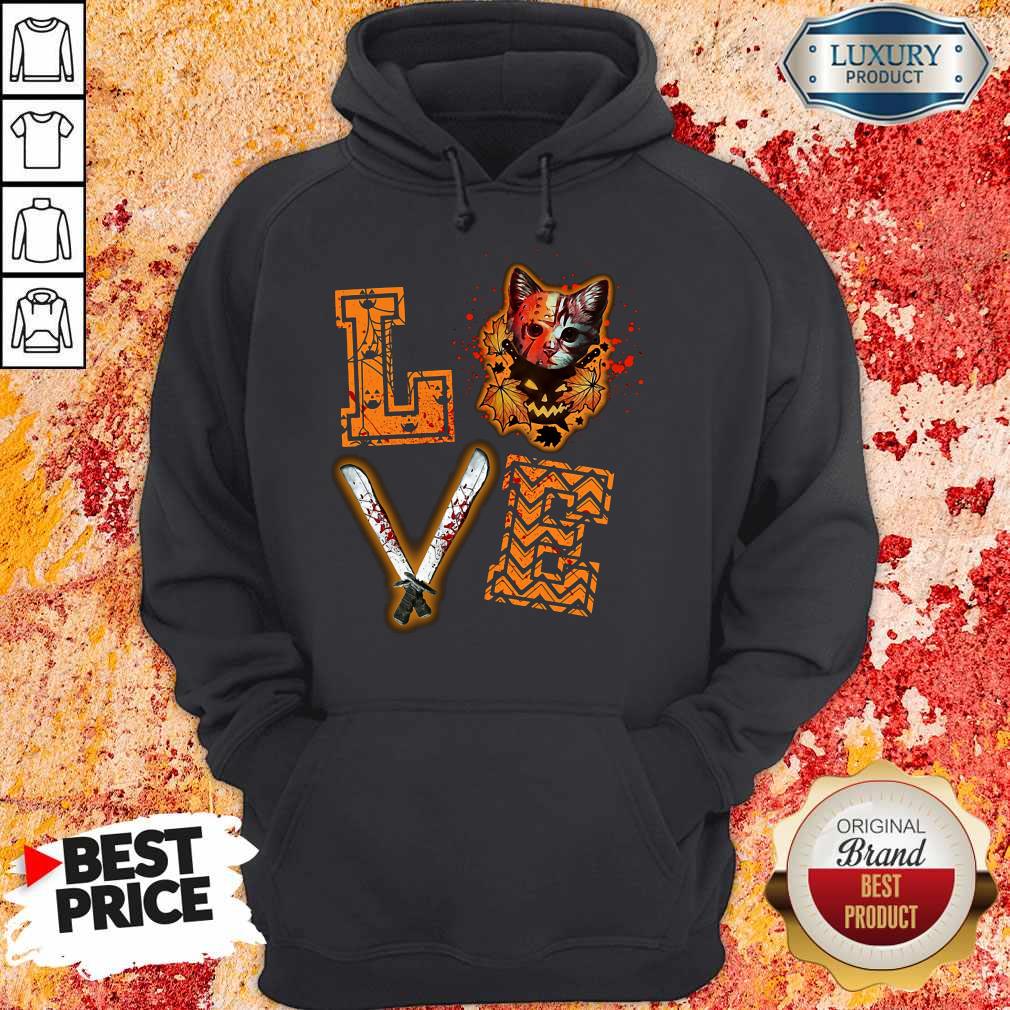 Nice Love Jason Voorhees Cat Halloween Shirt - Image 5