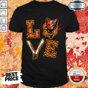 Nice Love Jason Voorhees Cat Halloween Shirt
