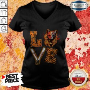 Alternative view of Nice Love Jason Voorhees Cat Halloween Shirt