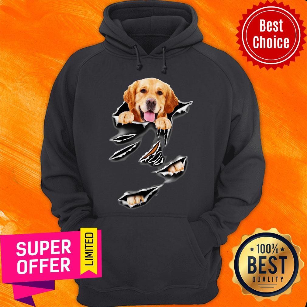 Official Virginia Golden Retriever Torn Vrfm Shirt - Image 3
