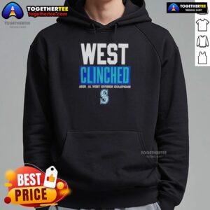 Alternative view of Original Seattle Mariners Playoffs Clinched AL West Division Champions 2025 T-Shirt