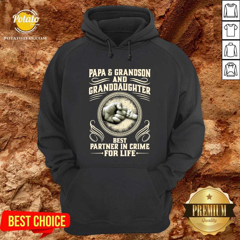 Papa Grandson And Granddaughter Best Partners In Crime For Life Shirt - Image 2