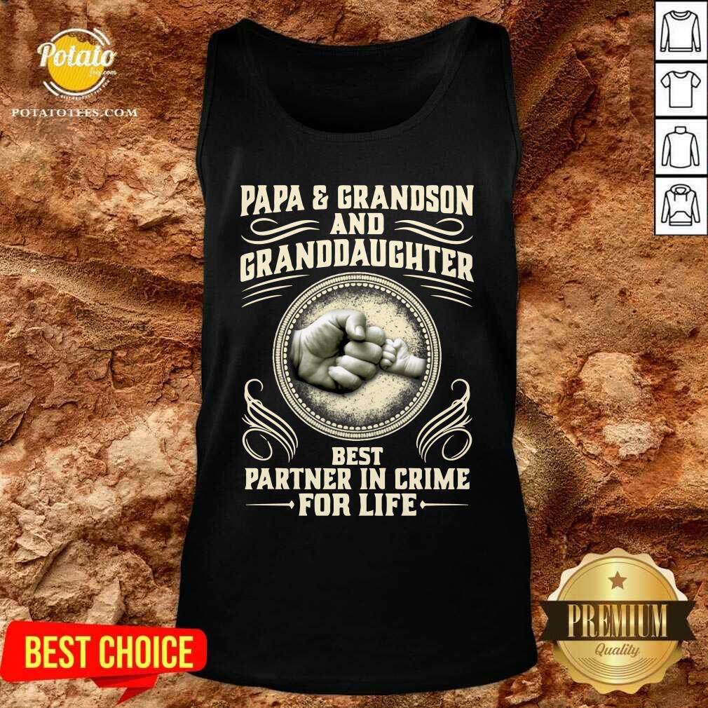 Papa Grandson And Granddaughter Best Partners In Crime For Life Shirt - Image 4