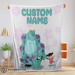 Perfect Disney Sulley & Boo Monsters Inc Blanket Fleece Customized Blanket