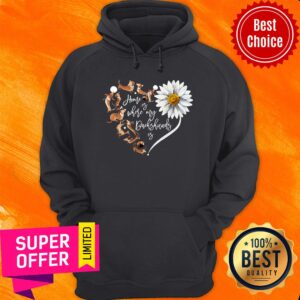 Alternative view of Dachshunds Heart Daisy Flower Shirt