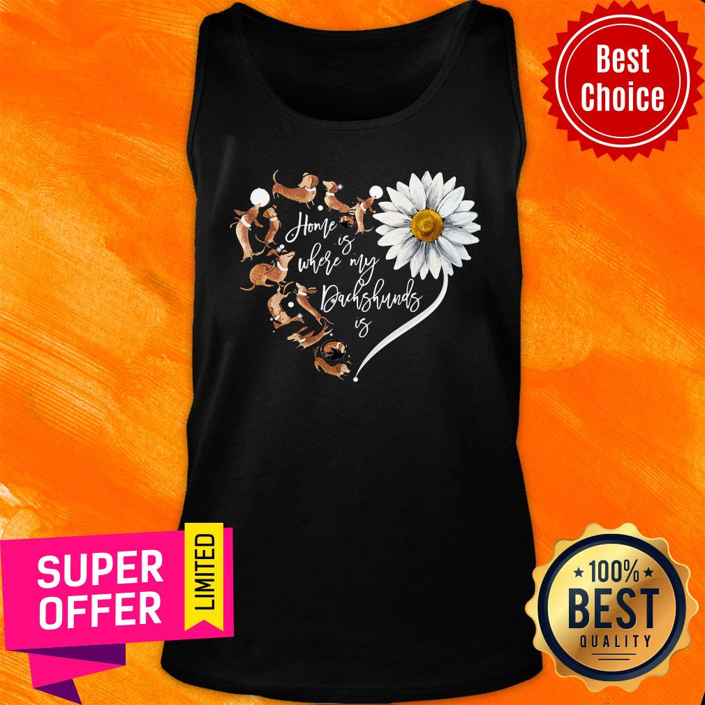 Dachshunds Heart Daisy Flower Shirt - Image 4