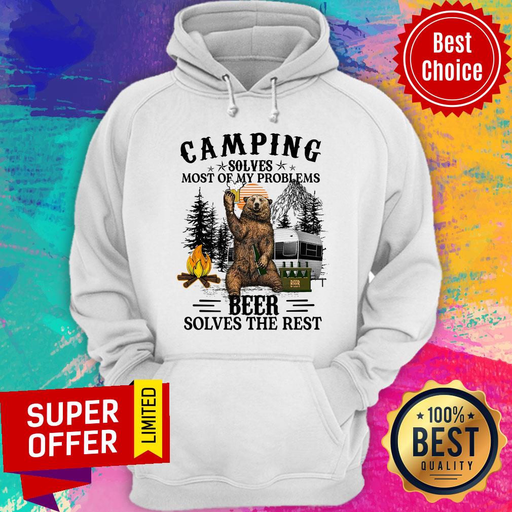 Camping Solves Most Of My Problems Beer Shirt - Image 2