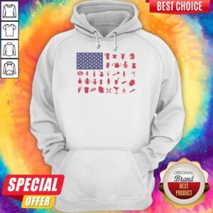 Alternative view of Premium Bartender American Flag Shirt