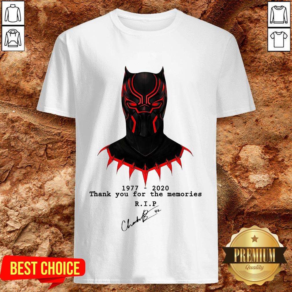 Thank You For The Memories Chadwick Boseman Black Panther Rip 1977-2020 Shirt
